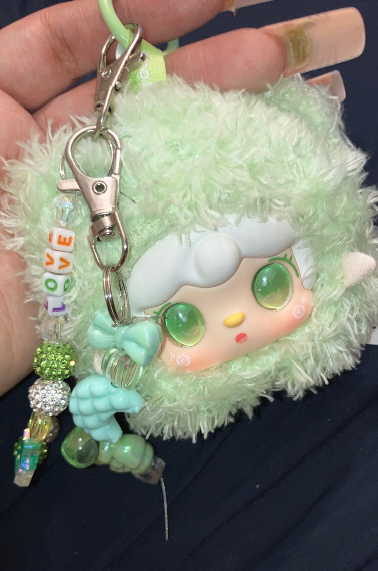 Matcha ball plush keychain