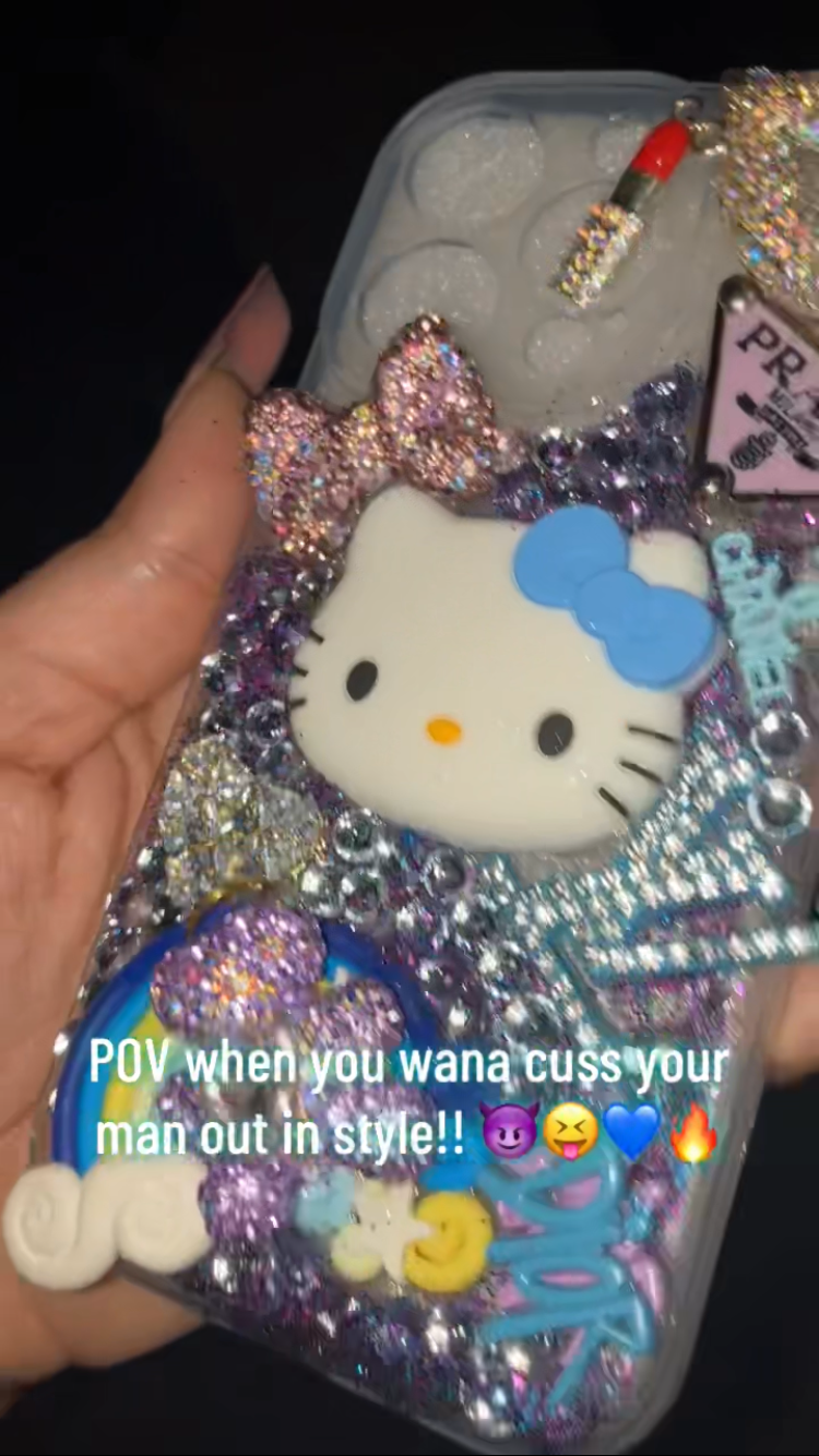 Blue n purple hk phone case iPhone 15 pro!!