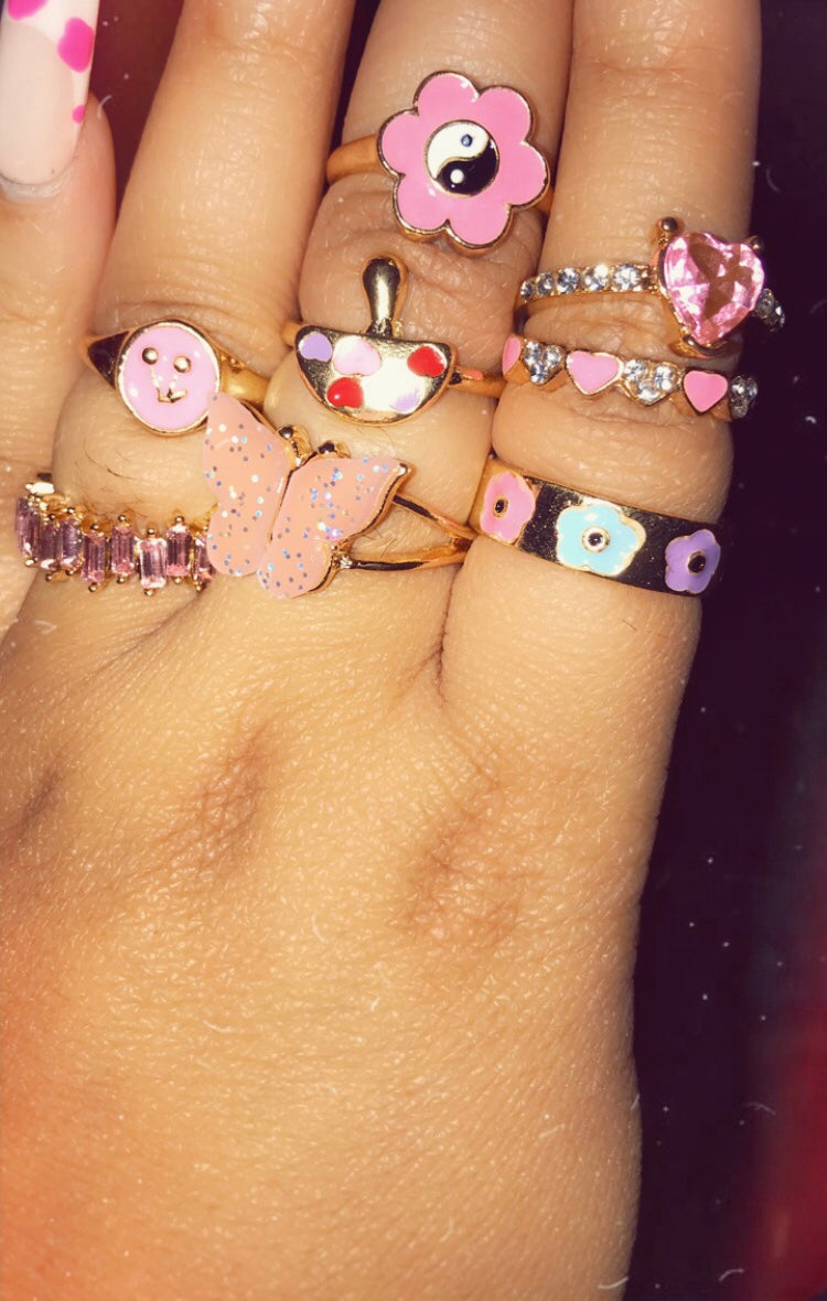 Pink Fairy Ring Set!!